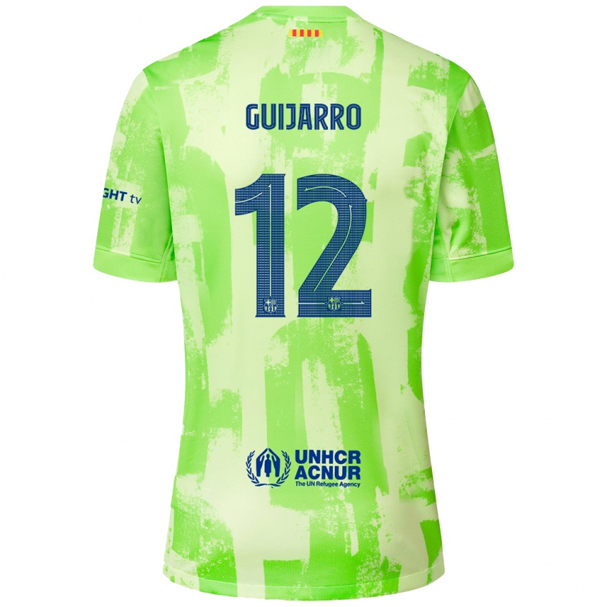 Kinder Patricia Guijarro #12 Limettengrün Ausweichtrikot Trikot 2024/25 T-Shirt