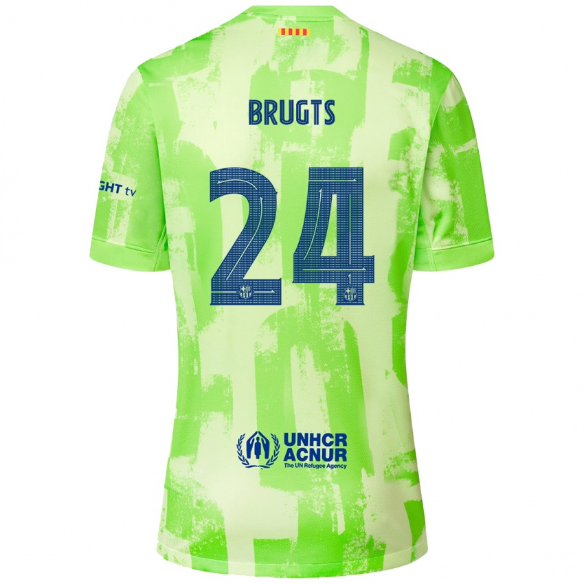 Kinder Esmee Brugts #24 Limettengrün Ausweichtrikot Trikot 2024/25 T-Shirt