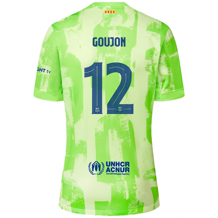 Kinder Iker Goujón #12 Limettengrün Ausweichtrikot Trikot 2024/25 T-Shirt