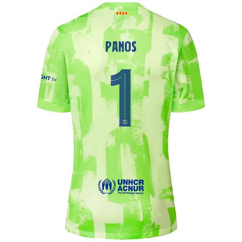 Kinder Sandra Panos #1 Limettengrün Ausweichtrikot Trikot 2024/25 T-Shirt