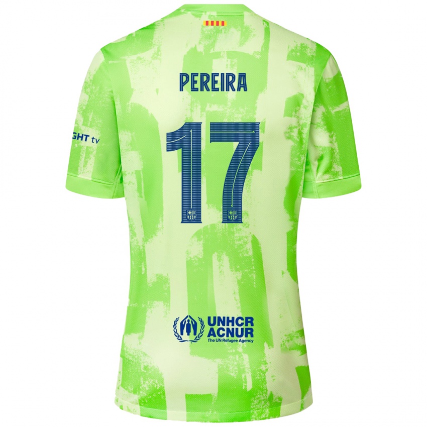 Kinder Andrea Pereira #17 Limettengrün Ausweichtrikot Trikot 2024/25 T-Shirt