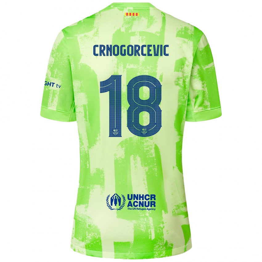 Kinder Ana-Maria Crnogorcevic #18 Limettengrün Ausweichtrikot Trikot 2024/25 T-Shirt