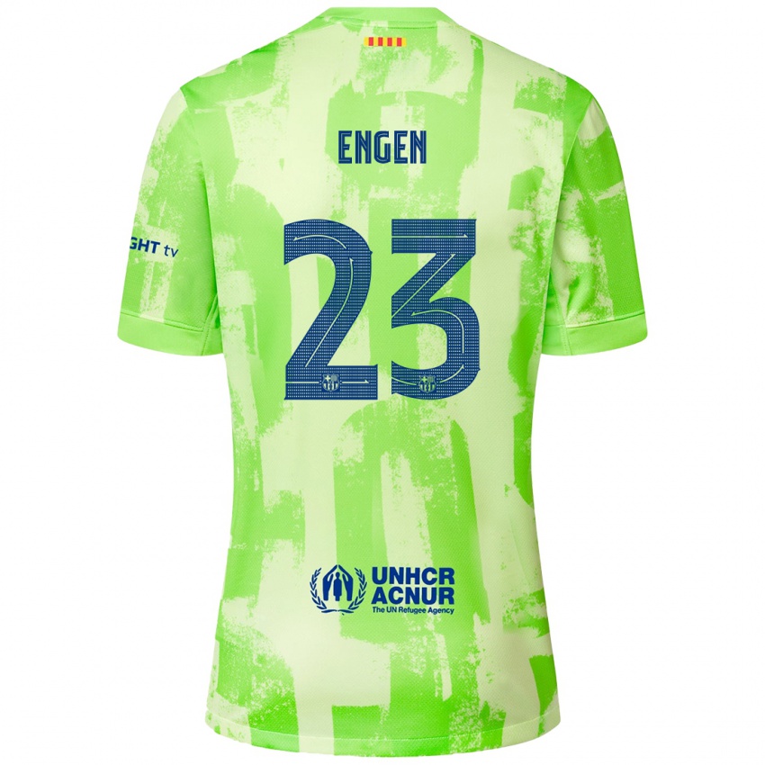 Kinder Ingrid Engen #23 Limettengrün Ausweichtrikot Trikot 2024/25 T-Shirt