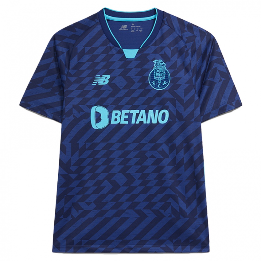 Kinder Ihren Namen #0 Marineblau Ausweichtrikot Trikot 2024/25 T-Shirt