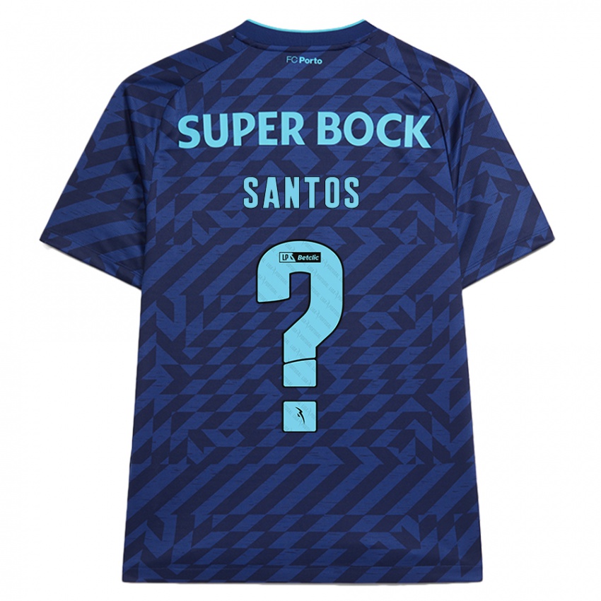 Kinder Leonardo Santos #0 Marineblau Ausweichtrikot Trikot 2024/25 T-Shirt