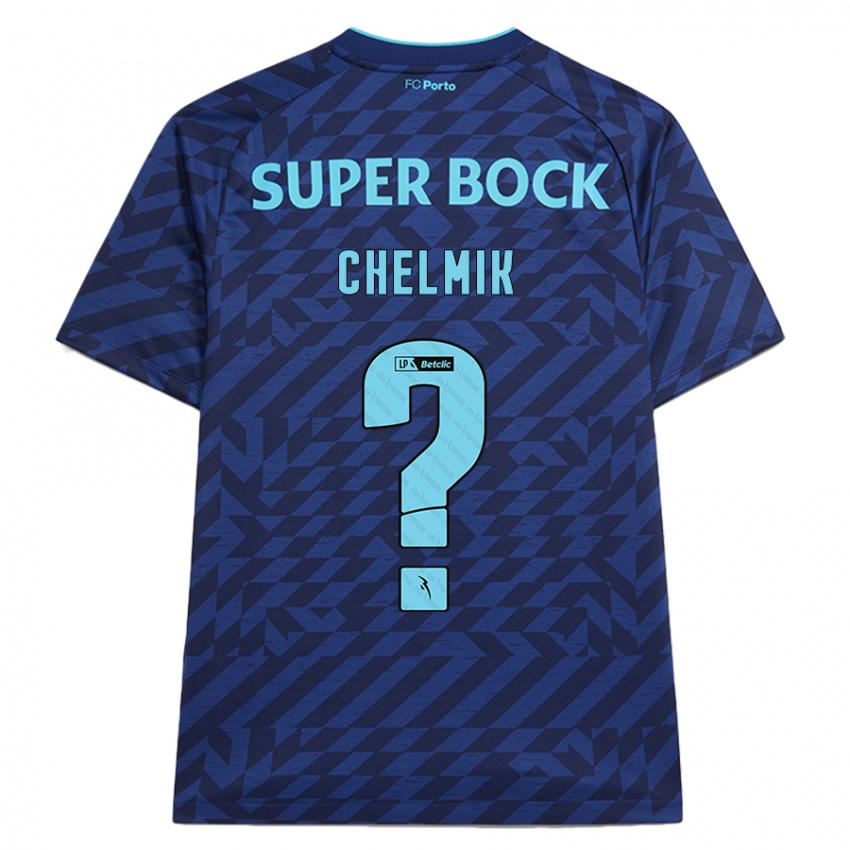 Kinder Chelmik #0 Marineblau Ausweichtrikot Trikot 2024/25 T-Shirt