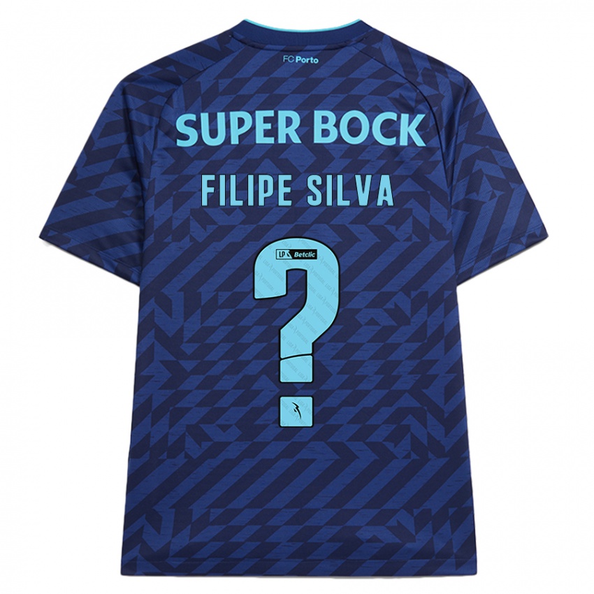 Kinder Filipe Silva #0 Marineblau Ausweichtrikot Trikot 2024/25 T-Shirt