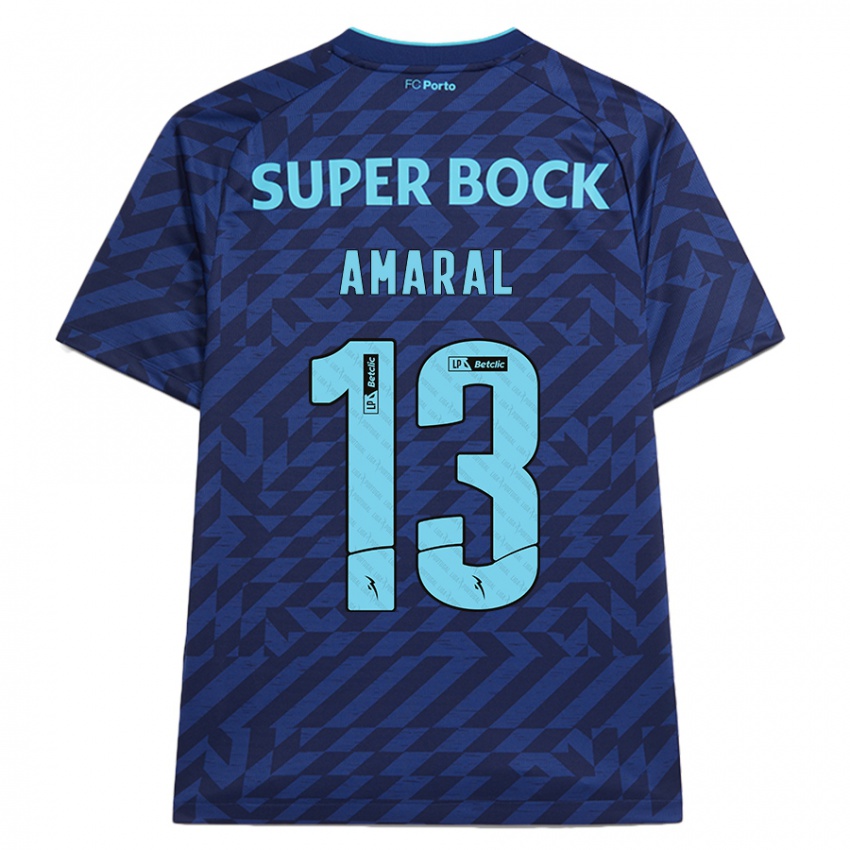 Kinder Fábio Amaral #13 Marineblau Ausweichtrikot Trikot 2024/25 T-Shirt