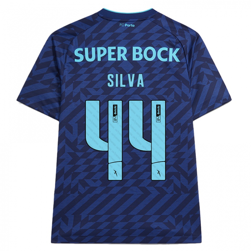 Kinder Felipe Silva #44 Marineblau Ausweichtrikot Trikot 2024/25 T-Shirt