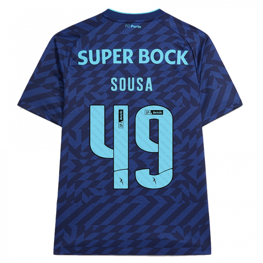 Kinder Gonçalo Sousa #49 Marineblau Ausweichtrikot Trikot 2024/25 T-Shirt