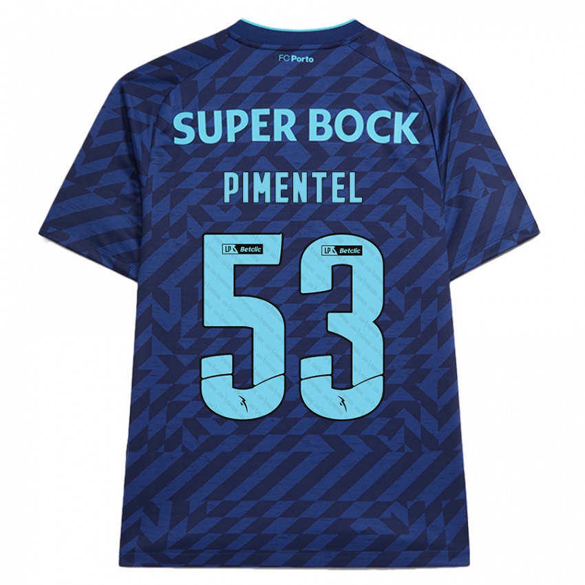 Kinder Eric Pimentel #53 Marineblau Ausweichtrikot Trikot 2024/25 T-Shirt