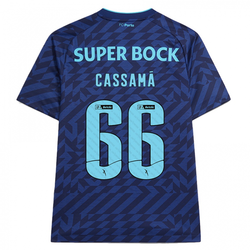 Kinder Adramane Cassamá #66 Marineblau Ausweichtrikot Trikot 2024/25 T-Shirt