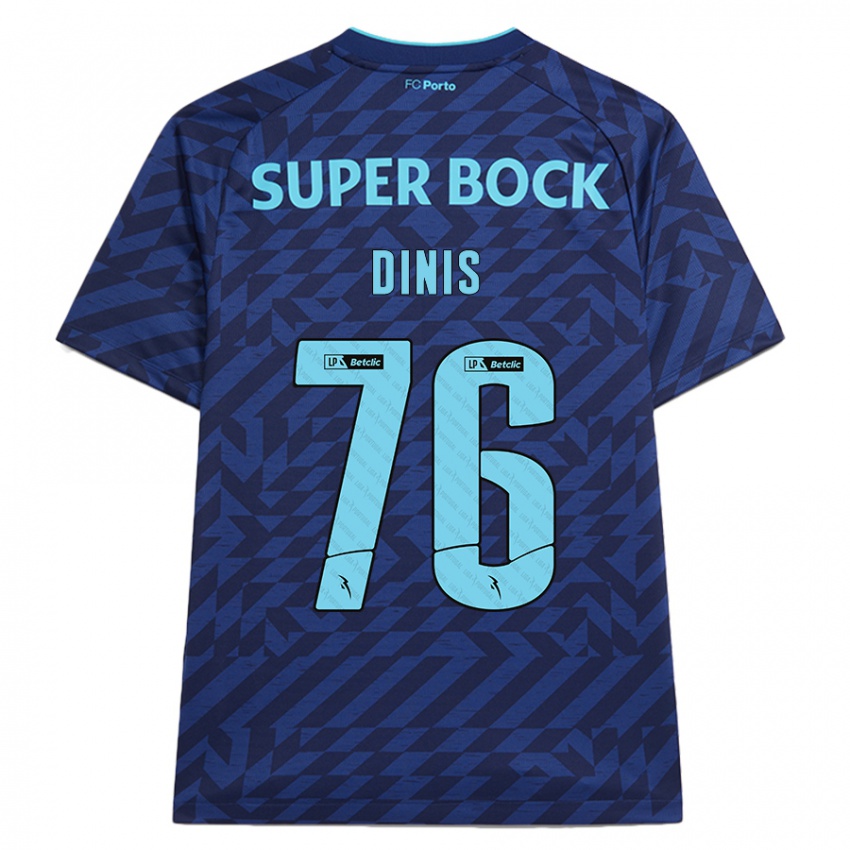 Kinder Dinis #76 Marineblau Ausweichtrikot Trikot 2024/25 T-Shirt