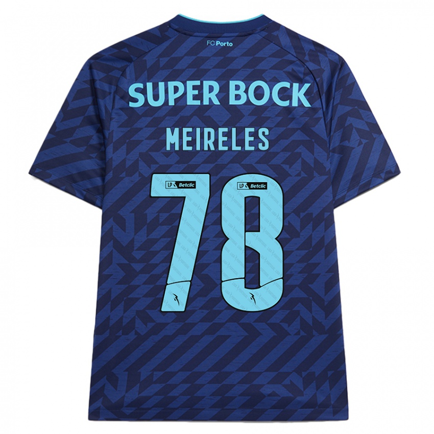 Kinder Jorge Meireles #78 Marineblau Ausweichtrikot Trikot 2024/25 T-Shirt