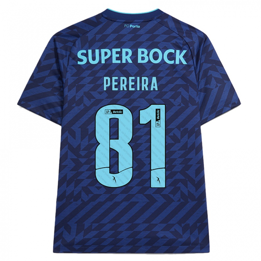 Kinder Martim Pereira #81 Marineblau Ausweichtrikot Trikot 2024/25 T-Shirt