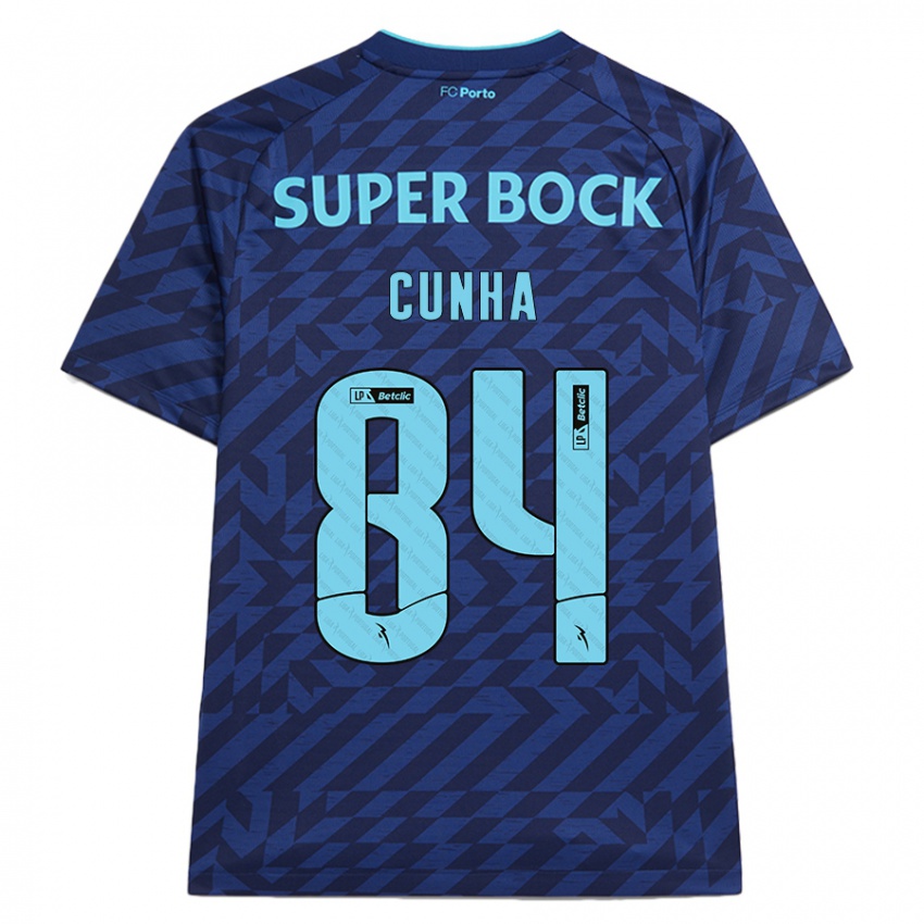 Kinder Martim Cunha #84 Marineblau Ausweichtrikot Trikot 2024/25 T-Shirt