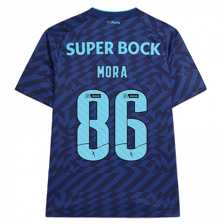 Kinder Rodrigo Mora #86 Marineblau Ausweichtrikot Trikot 2024/25 T-Shirt