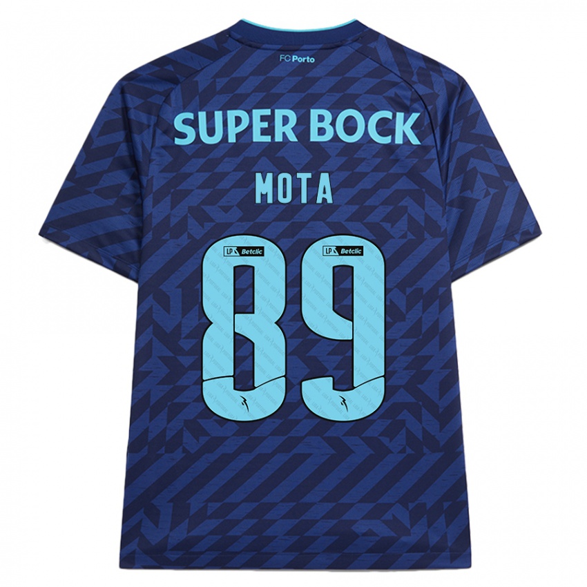 Kinder Luís Mota #89 Marineblau Ausweichtrikot Trikot 2024/25 T-Shirt