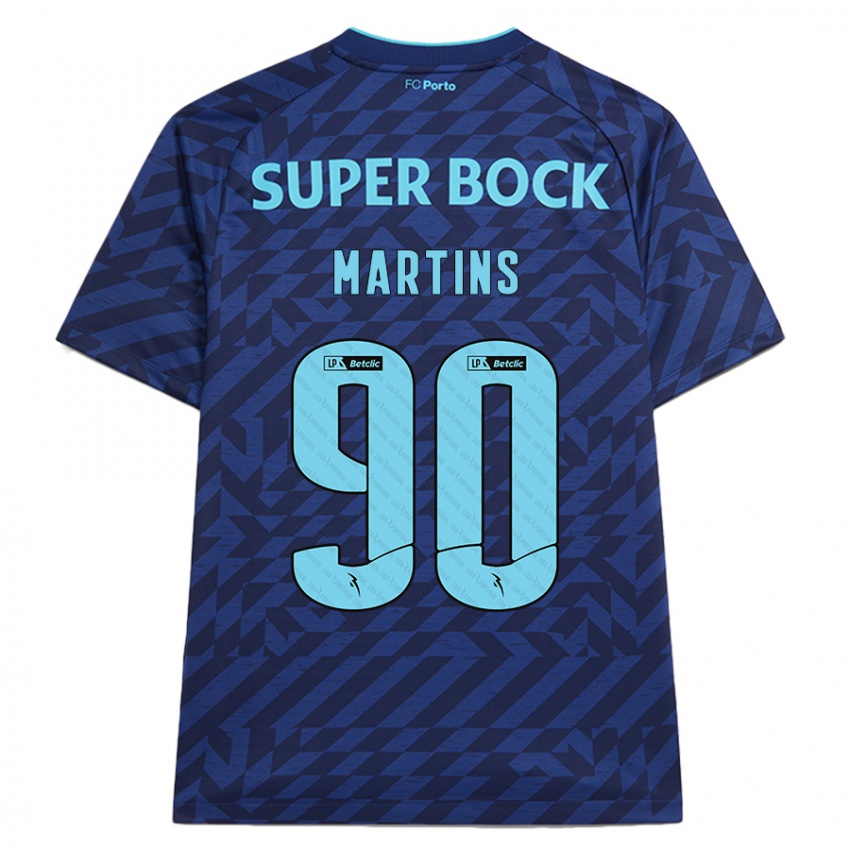 Kinder Gil Martins #90 Marineblau Ausweichtrikot Trikot 2024/25 T-Shirt