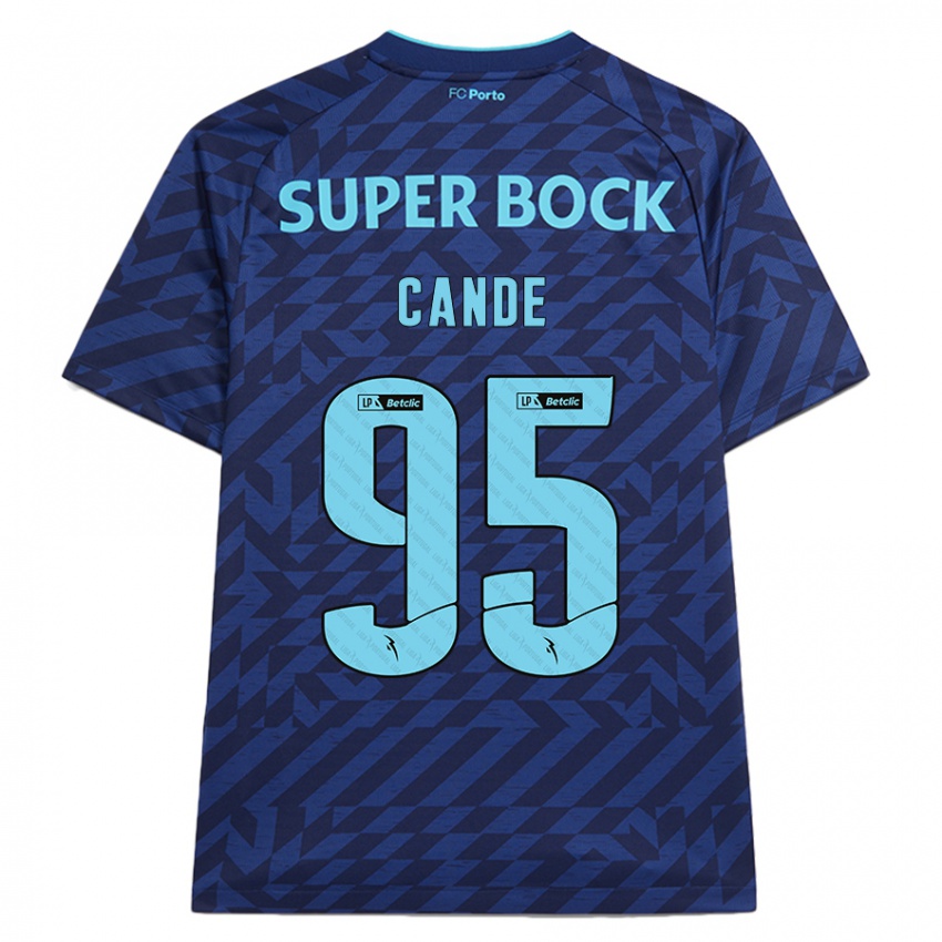 Kinder Anhá Cande #95 Marineblau Ausweichtrikot Trikot 2024/25 T-Shirt