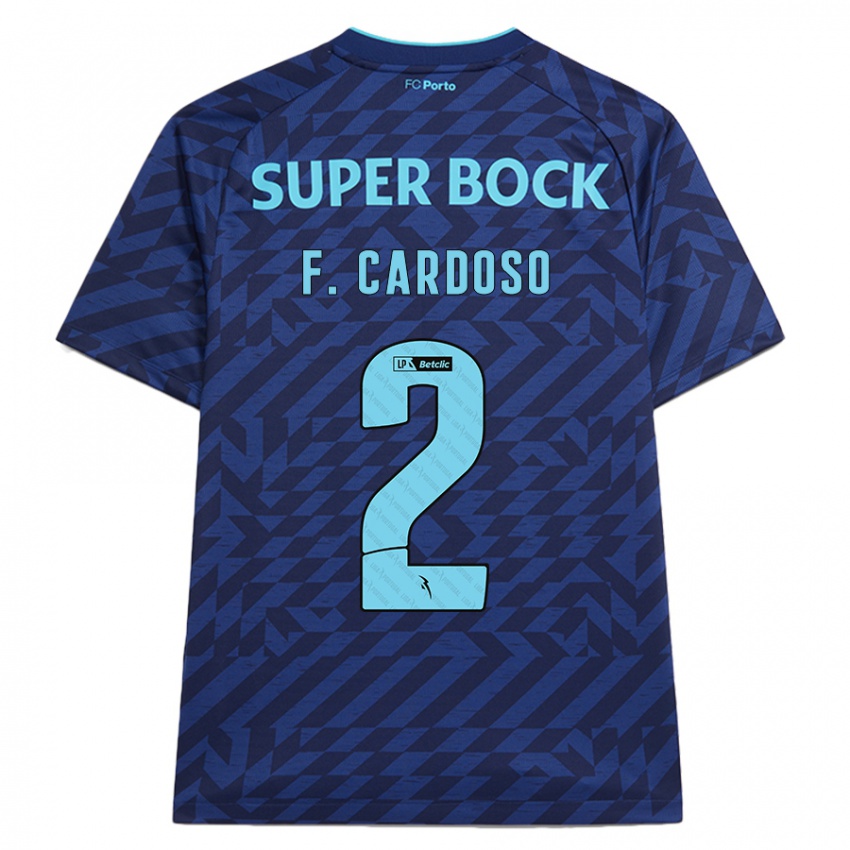 Kinder Fábio Cardoso #2 Marineblau Ausweichtrikot Trikot 2024/25 T-Shirt