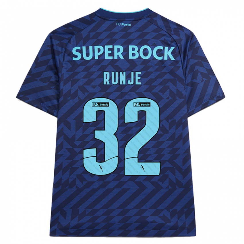 Kinder Roko Runje #32 Marineblau Ausweichtrikot Trikot 2024/25 T-Shirt