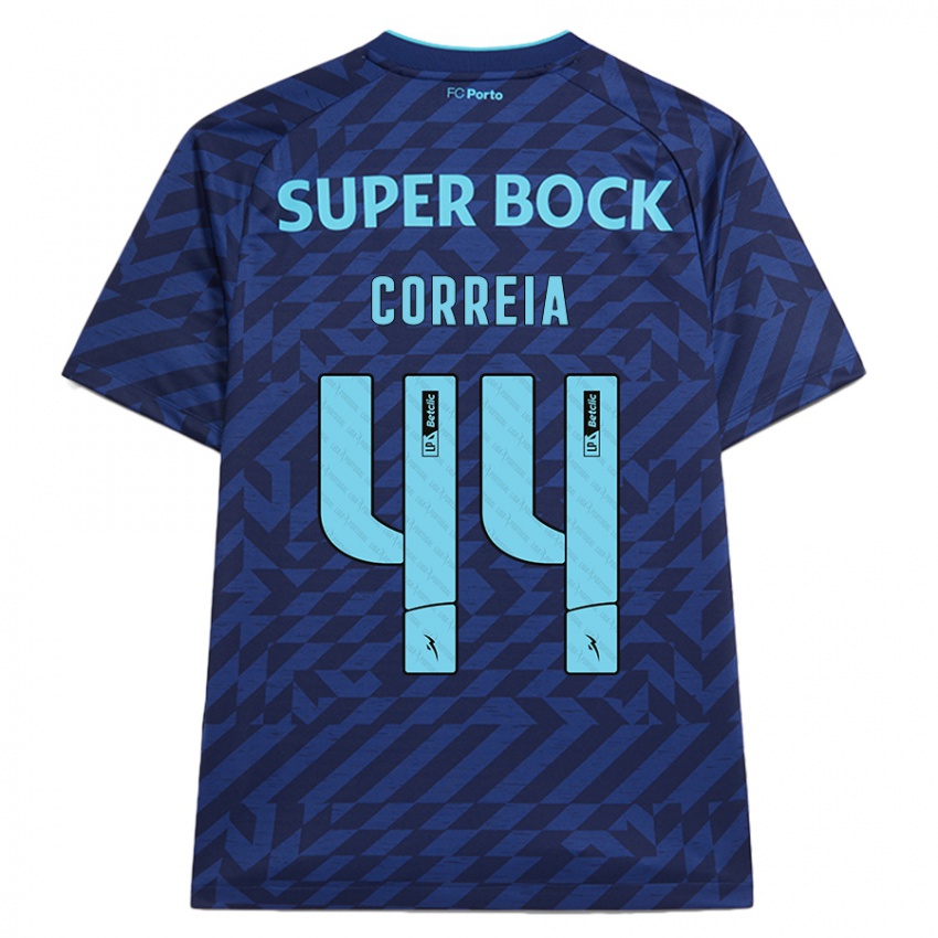 Kinder Romain Correia #44 Marineblau Ausweichtrikot Trikot 2024/25 T-Shirt