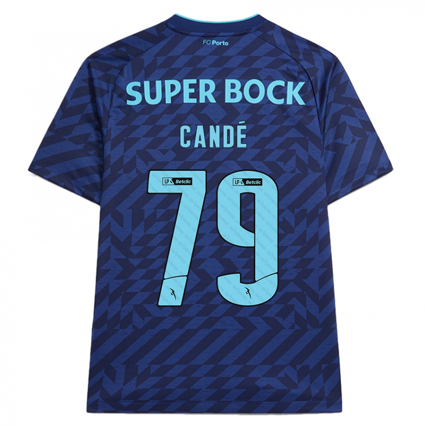 Kinder Umaro Candé #79 Marineblau Ausweichtrikot Trikot 2024/25 T-Shirt