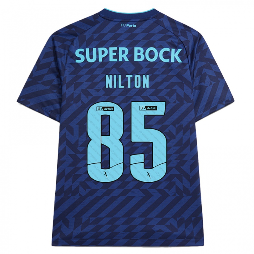 Kinder Nilton #85 Marineblau Ausweichtrikot Trikot 2024/25 T-Shirt