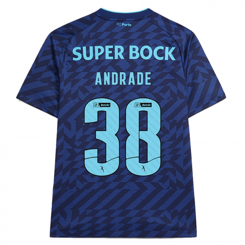 Kinder Fernando Andrade #38 Marineblau Ausweichtrikot Trikot 2024/25 T-Shirt