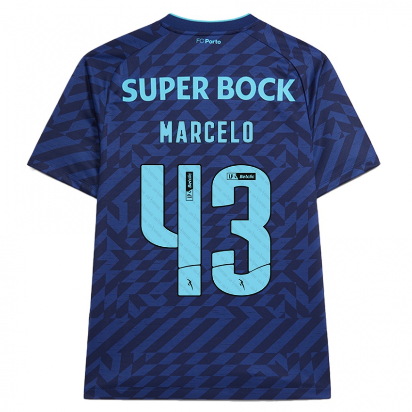 Kinder Joao Marcelo #43 Marineblau Ausweichtrikot Trikot 2024/25 T-Shirt