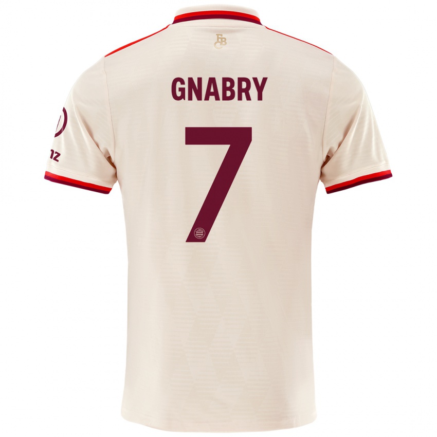 Kinder Serge Gnabry #7 Leinen Ausweichtrikot Trikot 2024/25 T-Shirt