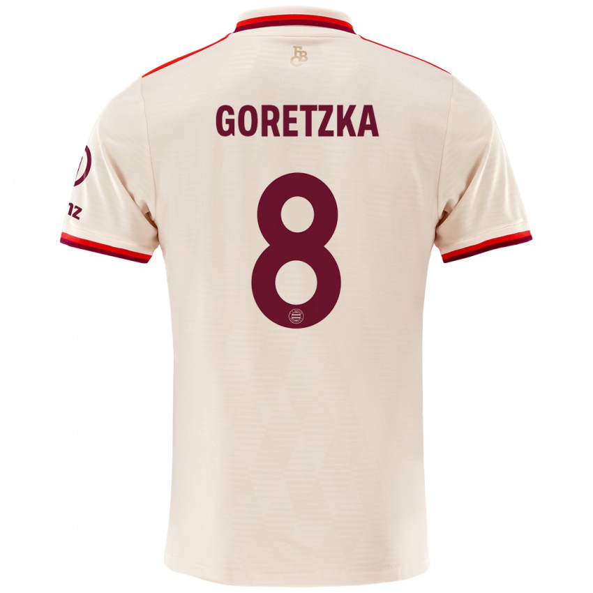 Kinder Leon Goretzka #8 Leinen Ausweichtrikot Trikot 2024/25 T-Shirt