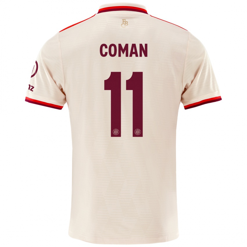 Kinder Kingsley Coman #11 Leinen Ausweichtrikot Trikot 2024/25 T-Shirt