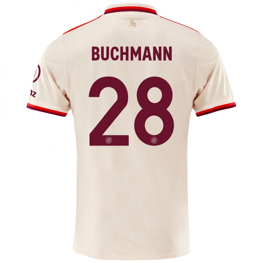 Kinder Tarek Buchmann #28 Leinen Ausweichtrikot Trikot 2024/25 T-Shirt