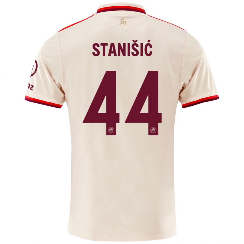 Kinder Josip Stanisic #44 Leinen Ausweichtrikot Trikot 2024/25 T-Shirt