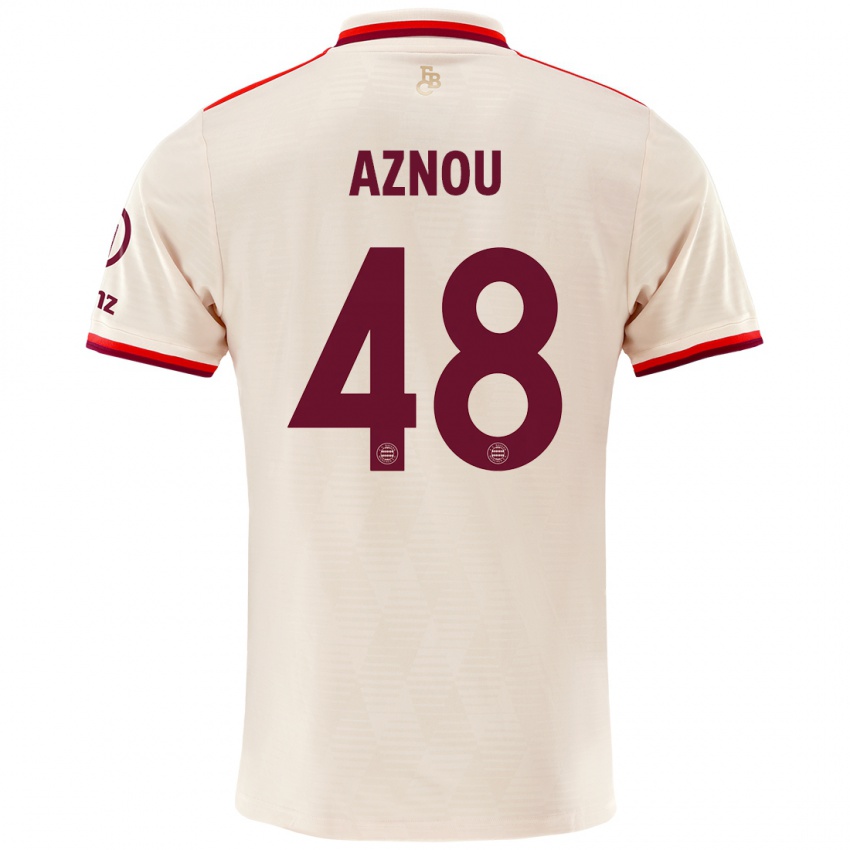 Kinder Adam Aznou #48 Leinen Ausweichtrikot Trikot 2024/25 T-Shirt