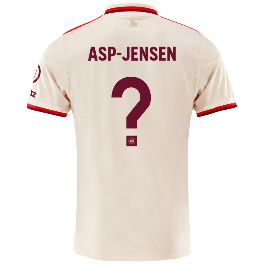 Kinder Jonathan Asp-Jensen #0 Leinen Ausweichtrikot Trikot 2024/25 T-Shirt