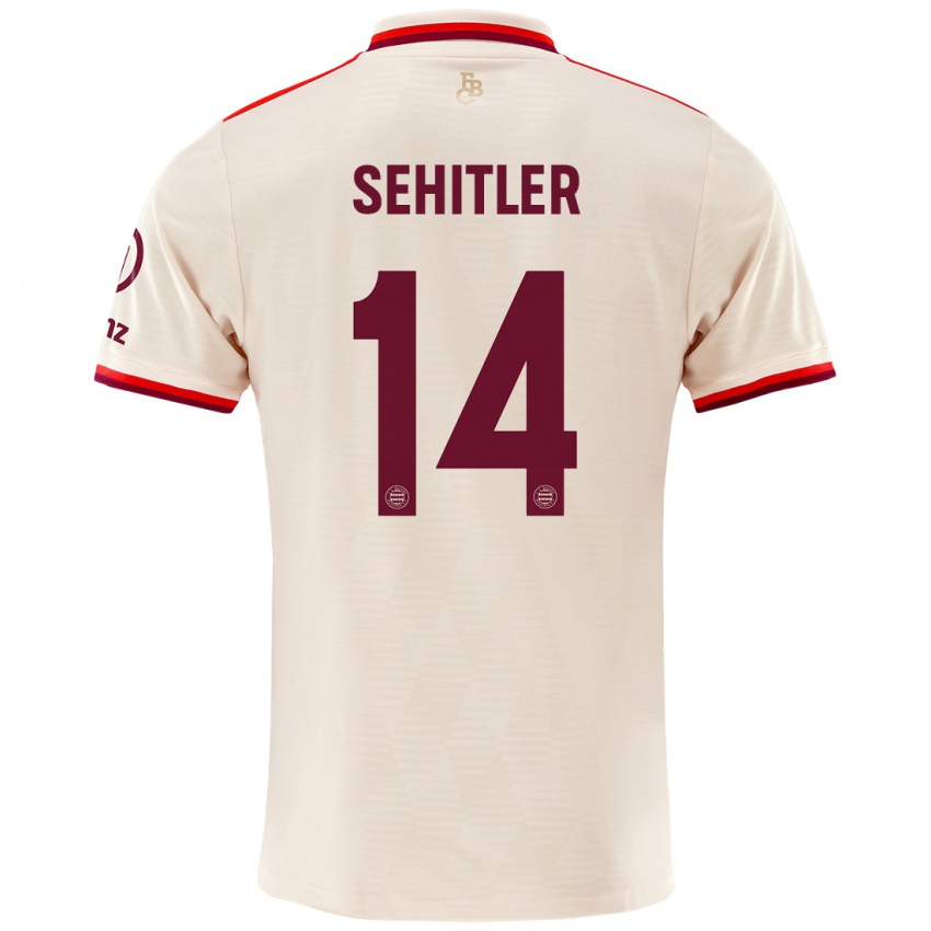 Kinder Alara Şehitler #14 Leinen Ausweichtrikot Trikot 2024/25 T-Shirt