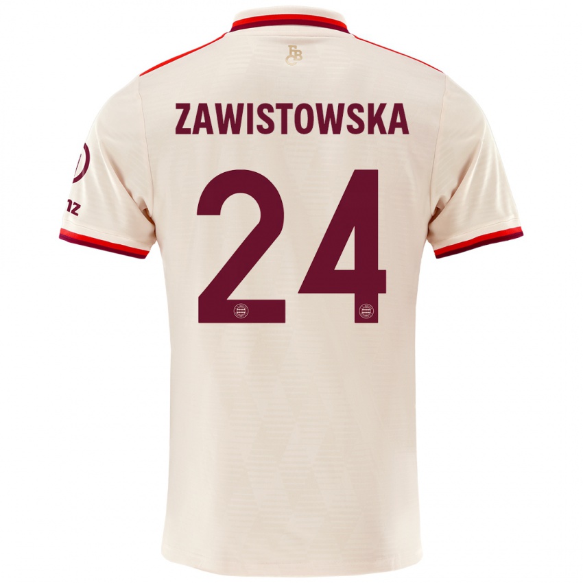 Kinder Weronika Zawistowska #24 Leinen Ausweichtrikot Trikot 2024/25 T-Shirt