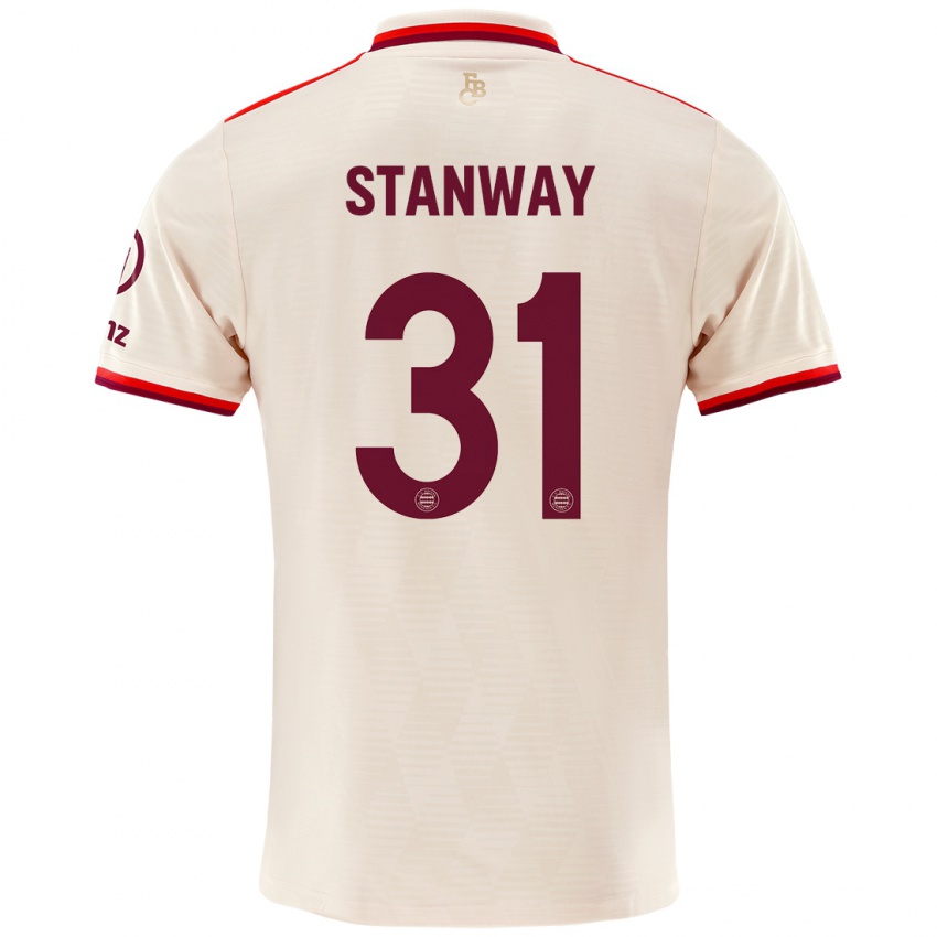 Kinder Georgia Stanway #31 Leinen Ausweichtrikot Trikot 2024/25 T-Shirt