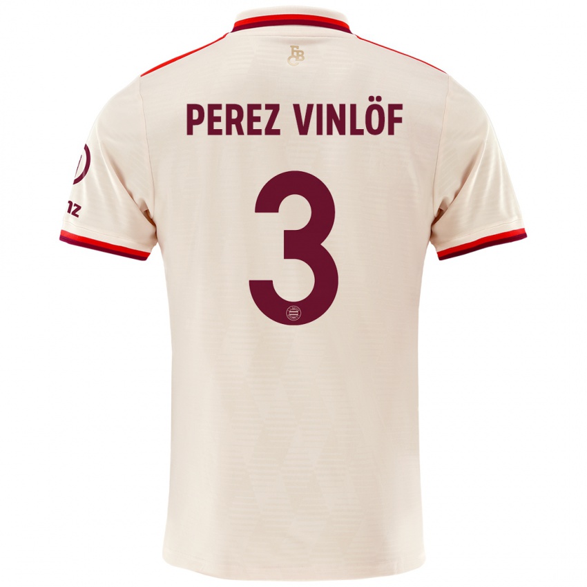 Kinder Matteo Perez Vinlöf #3 Leinen Ausweichtrikot Trikot 2024/25 T-Shirt