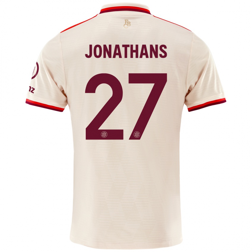 Kinder David Jonathans #27 Leinen Ausweichtrikot Trikot 2024/25 T-Shirt