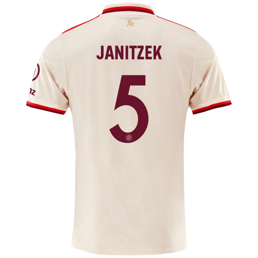 Kinder Justin Janitzek #5 Leinen Ausweichtrikot Trikot 2024/25 T-Shirt