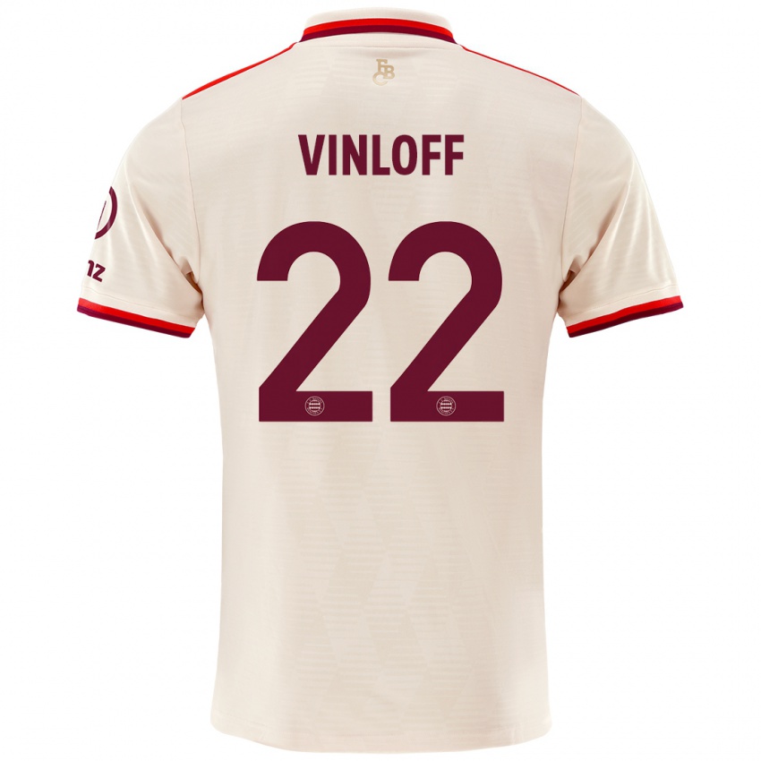 Kinder Matteo Vinloff #22 Leinen Ausweichtrikot Trikot 2024/25 T-Shirt