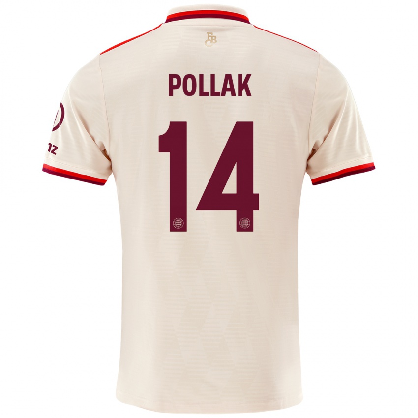 Kinder Florian Pollak #14 Leinen Ausweichtrikot Trikot 2024/25 T-Shirt