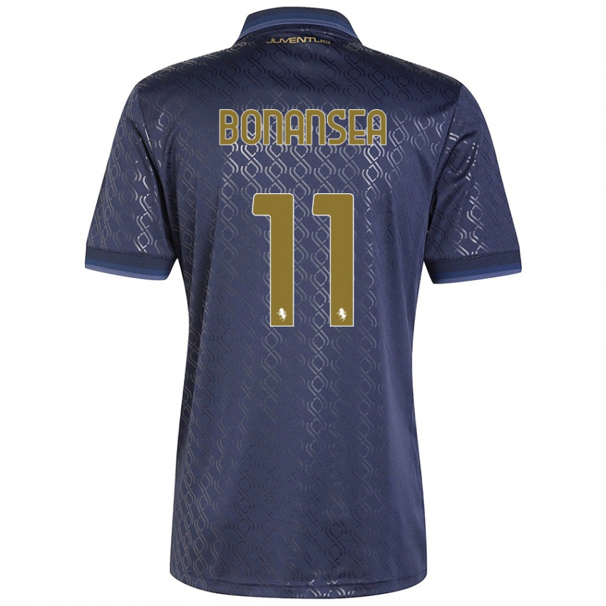 Kinder Barbara Bonansea #11 Marineblau Ausweichtrikot Trikot 2024/25 T-Shirt