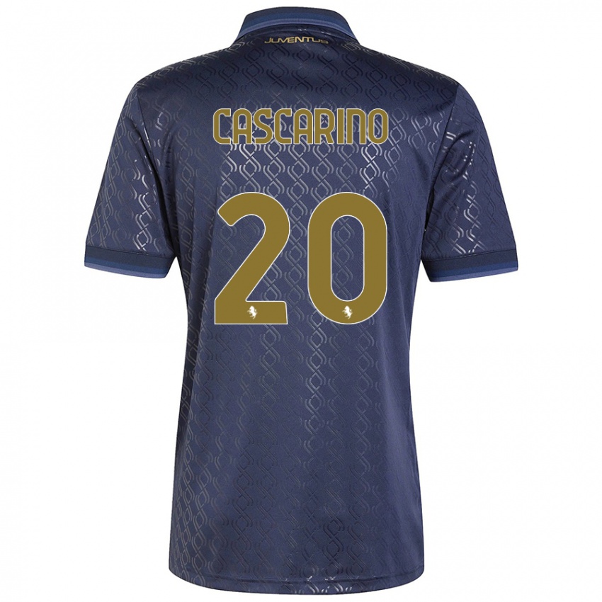 Kinder Estelle Cascarino #20 Marineblau Ausweichtrikot Trikot 2024/25 T-Shirt