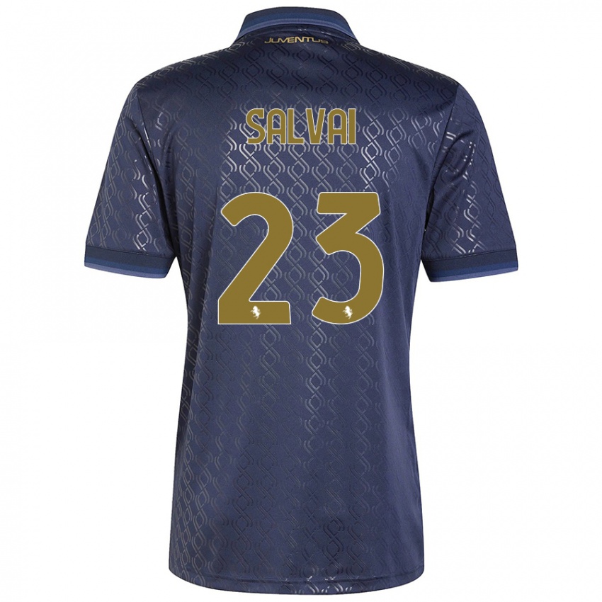 Kinder Cecilia Salvai #23 Marineblau Ausweichtrikot Trikot 2024/25 T-Shirt