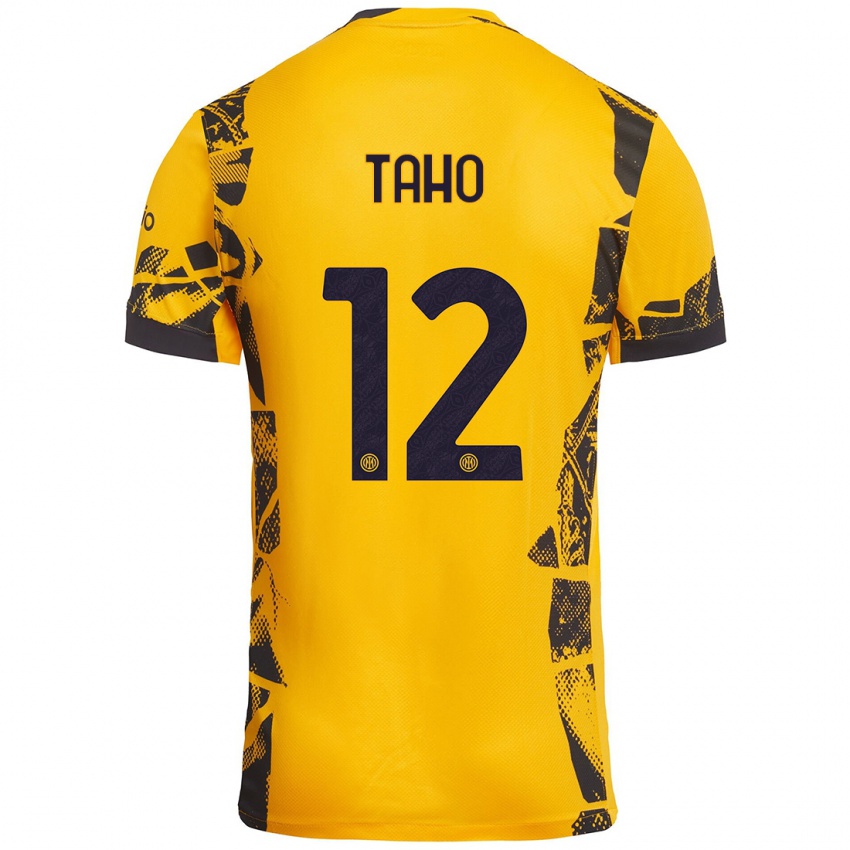 Kinder Alain Taho #12 Gold Schwarz Ausweichtrikot Trikot 2024/25 T-Shirt